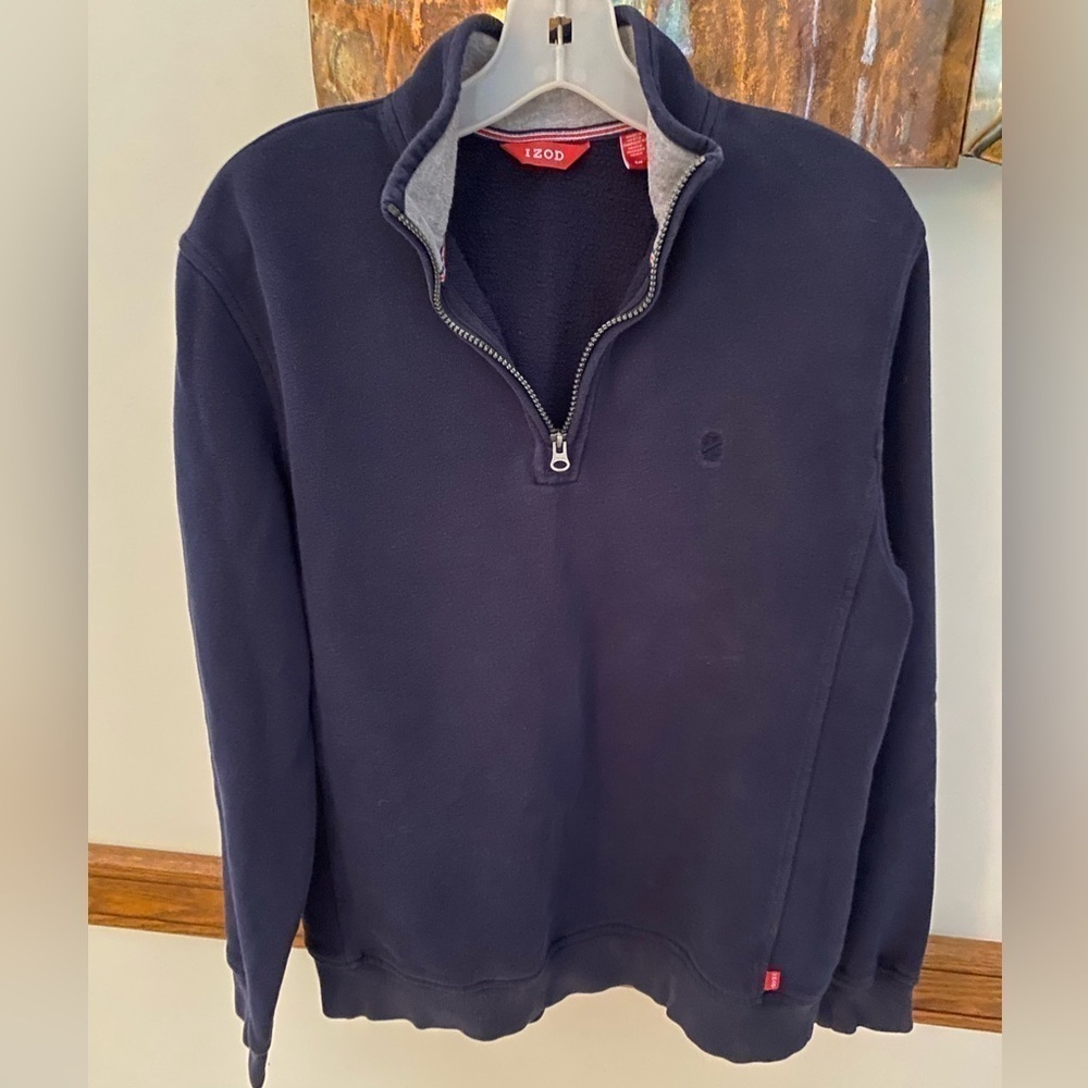 Izod Navy Blue Quarter Zip Small
